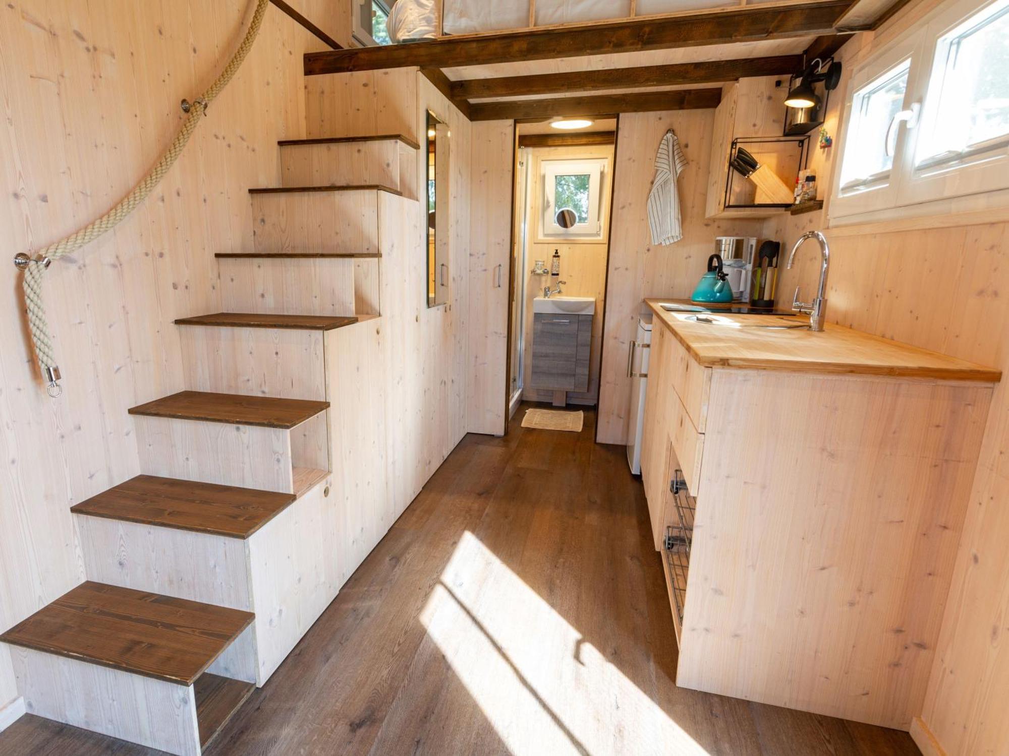 Vila Tiny House Auf Der Alpaka Farm Rubkow Exteriér fotografie