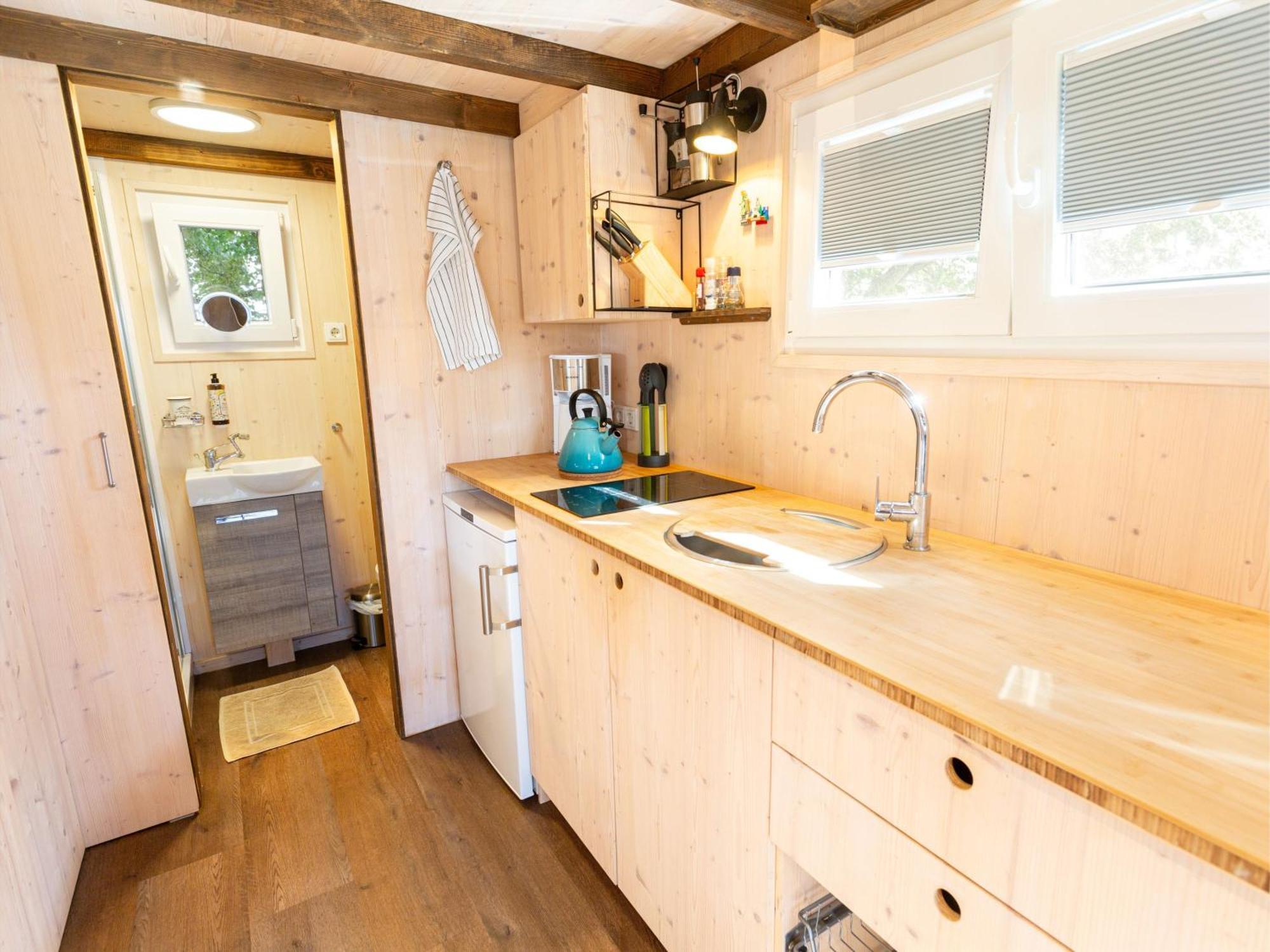Vila Tiny House Auf Der Alpaka Farm Rubkow Exteriér fotografie