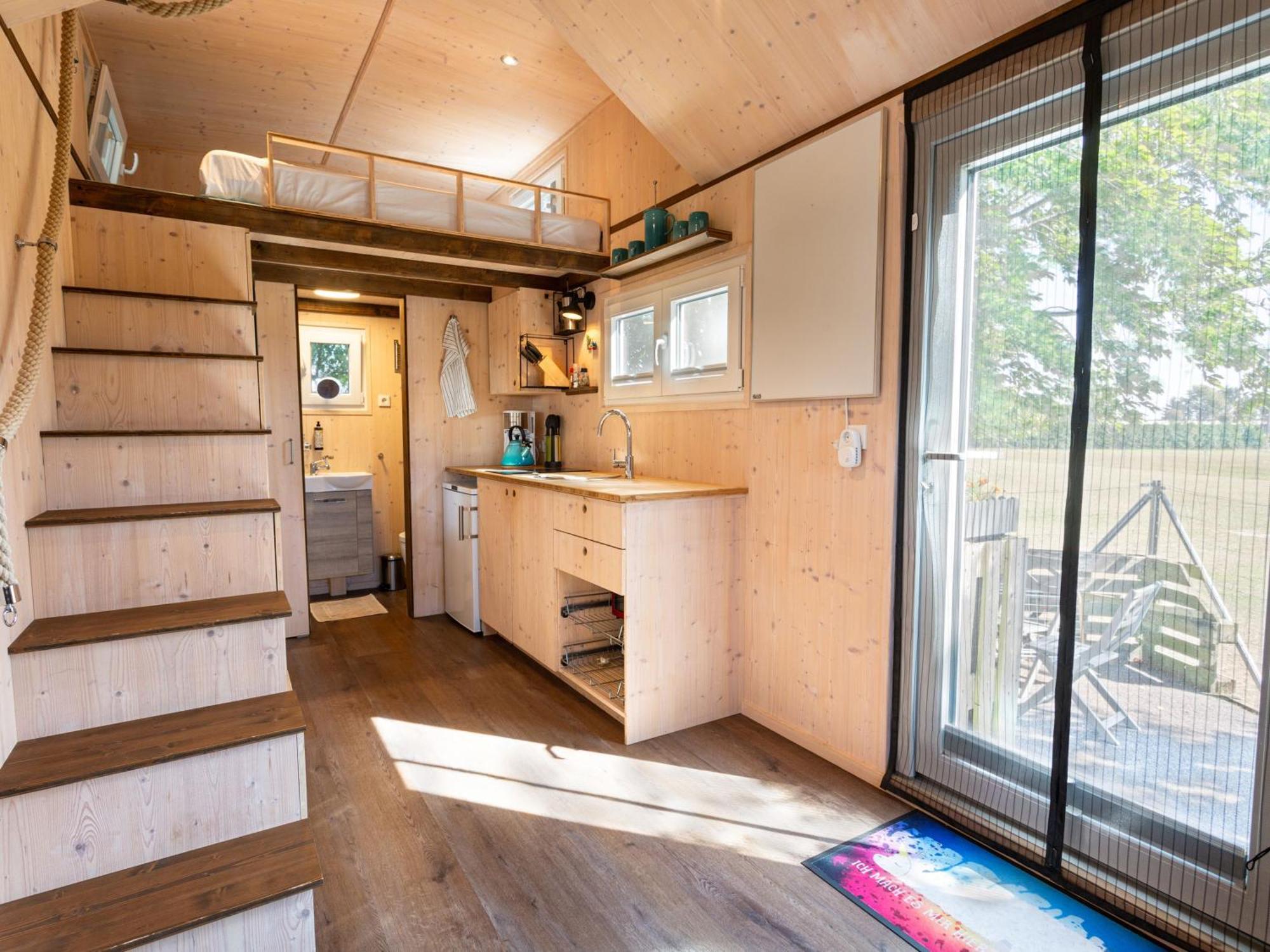 Vila Tiny House Auf Der Alpaka Farm Rubkow Exteriér fotografie